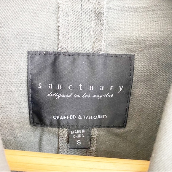 Anthropologie Sanctuary Anorak Military Style Long Field Jacket Olive Green S - Picture 4 of 13